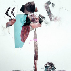 ANGRY FLOWER. Collage y mixta sobre papel. 2015