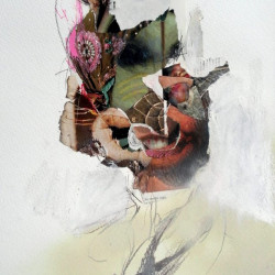 DUCK ON THE TOP. Collage y mixta sobre papel. 2015