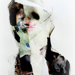 ENTE ROMANTICO. Collage y mixta sobre papel. 2015