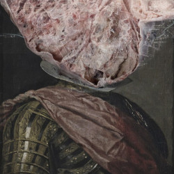 FELIPE IV CON CANCER DE UTERO. Collage digital 2013