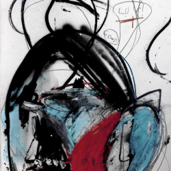 I LUV U. Mixta sobre papel. 2010