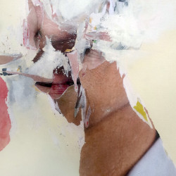 LA MADURA SERENIDAD DEL CELADOR. Collage y mixta sobre papel. 2015