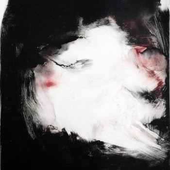 LICKING THE DOOR. Monotipo. 26x32 cm