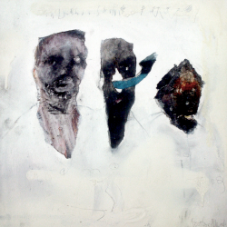 LOS 3 PUTEROS DE IBIZA. Collage y mixta sobre papel. 2012