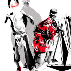 LOS COMICOS DE PRYPRIAT. SerigrafIa de 3 tintas sobre papel. 70x100 cm. 2010