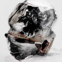 OLD SKULL. Collage y mixta sobre papel. 2012