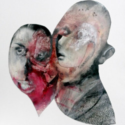 VIENEN. Collage y mixta sobre papel. 2012