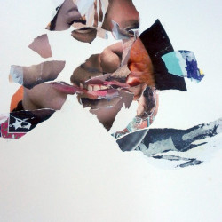 ALMIRANTE. Collage y mixta sobre papel, 2016.