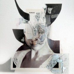 VAQUILLA (ARIADNA Jr.). Collage y mixta sobre papel. 2017.