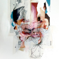 CHRETIEN EX MACHINA. Collage y mixta sobre papel. 2017.