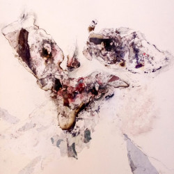 EL CONTINENTE BALDÍO (GEOPOLÍTICO). Collage y mixta sobre papel. 50x70 cm. 2018