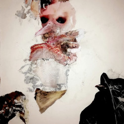 Belial Revisited. Collage y mixta sobre papel, 2019.