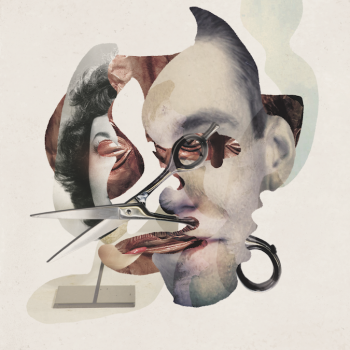 Ilustración libro de retaltos O.L.G.A. Equis: máscara funeraria nº1