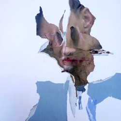 Poseidón Apócrifo. Collage y mixta sobre papel. 50x70cm. 2022