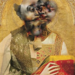 Commedia dell'arte, collage digital sobre Giotto. Print 70x100cm. 2020